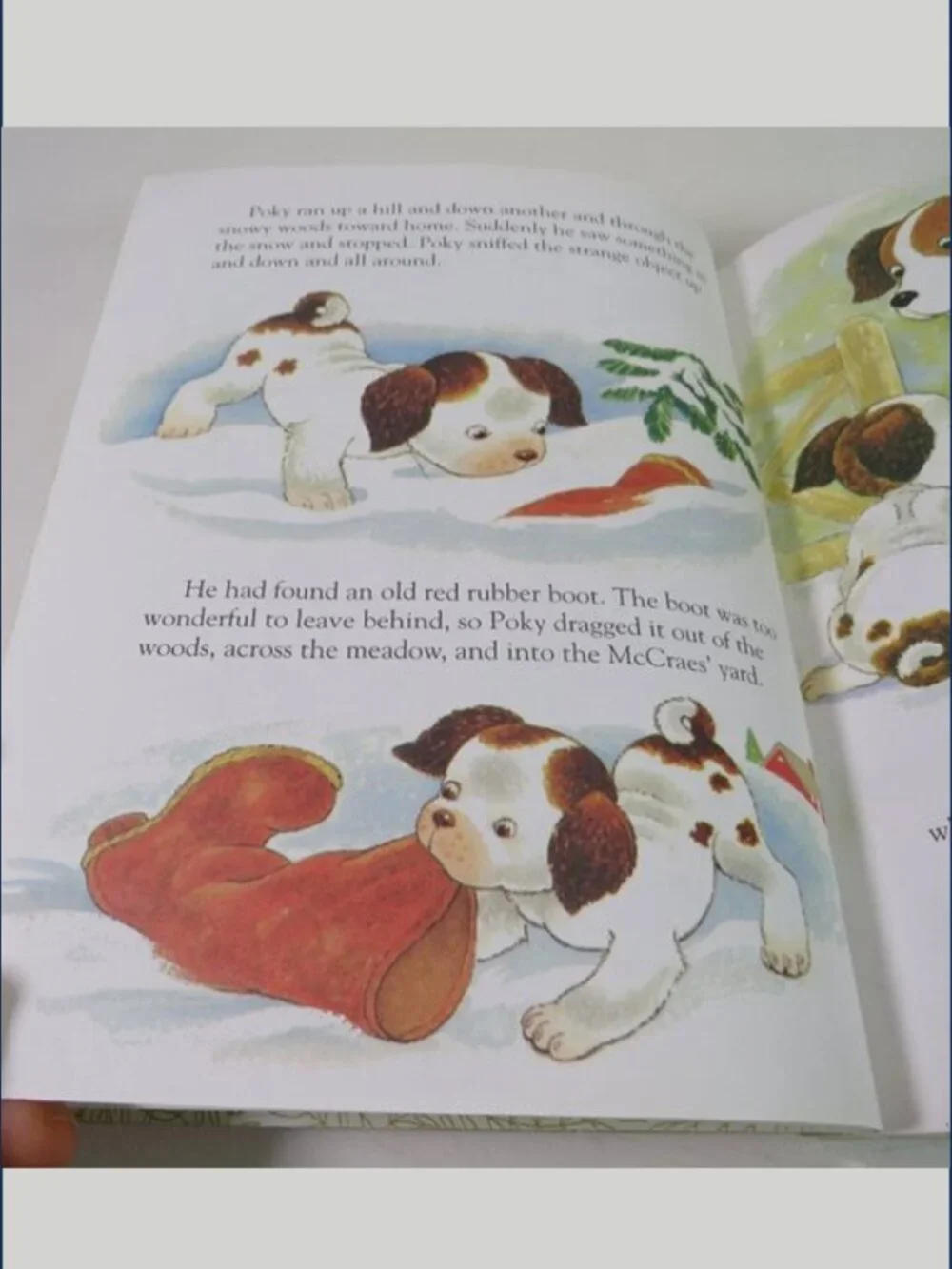 The Poky Little Puppy's First Christmas Little Golden Book 1993 Vintage hardback
